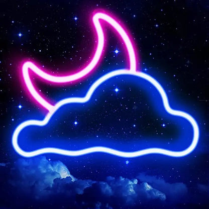 Hanging Sign Light (Cloud & Moon)