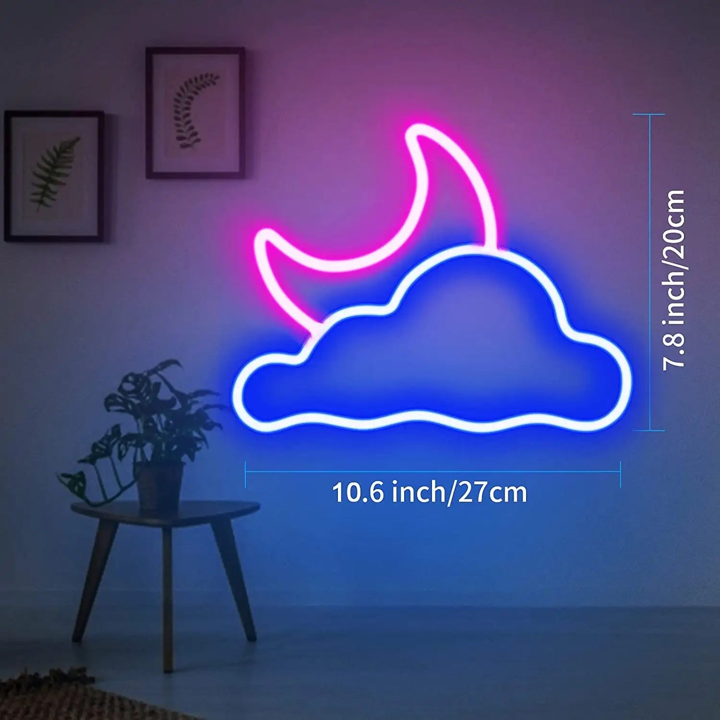 Hanging Sign Light (Cloud & Moon)